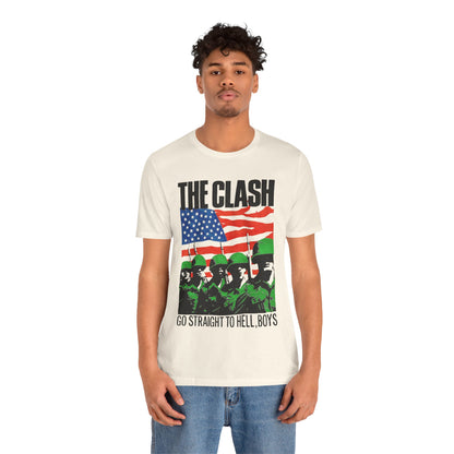 The Clash (Replica “Straight to Hell” Tee/Early 1980s/Graphic with Vintage Print Effect)