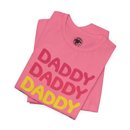 Daddy (Replica 80's Gay Daddy Rainbow Novelty Shirt/Vintage Print Effect)