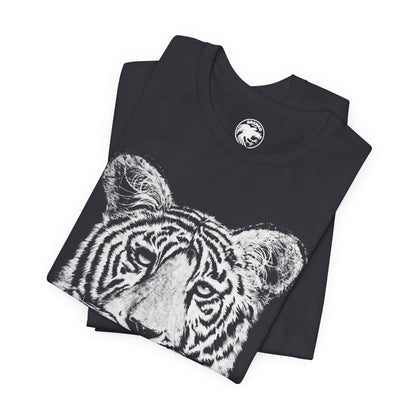 White Bengal Tiger (Replica 90's Tiger Shirt/Oversized Graphic with Vintage Print Effect)