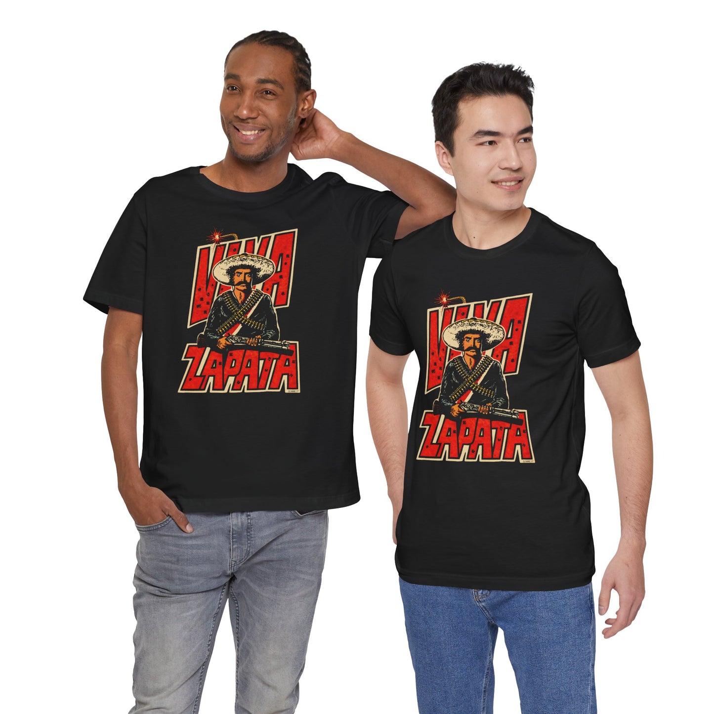 Viva Zapata (Replica 70's Protest Tee with Vintage Print Effect)