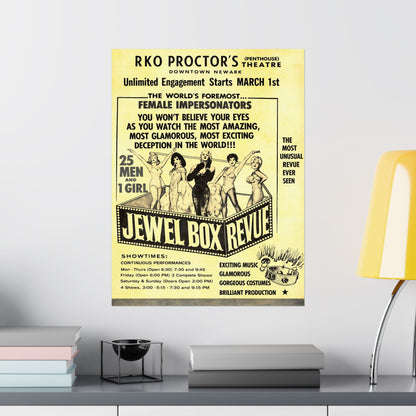 Jewel Box Revue Poster (Proctor’s Theatre, Newark, New Jersey/Mid-20th Century Traveling Drag Show)