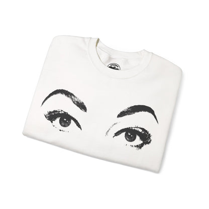 Mommie Dearest Sweatshirt (Horrifyingly Large Face Graphic with Vintage Print Effect/Mommie Dearest Shirt/Faye Dunaway/Joan Crawford Shirt)