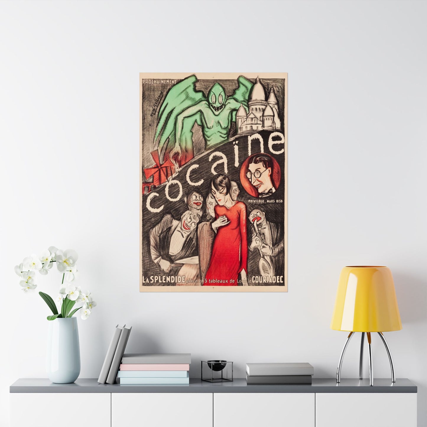 Cocaine (Theatre Poster Reprint (c. 1925) French Grande/Play by Louis Gouriadec)