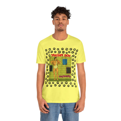 Tarzan Boy (Oversized Covert Art Graphic with Vintage Print Effect/Baltimora Tarzan Boy Shirt)
