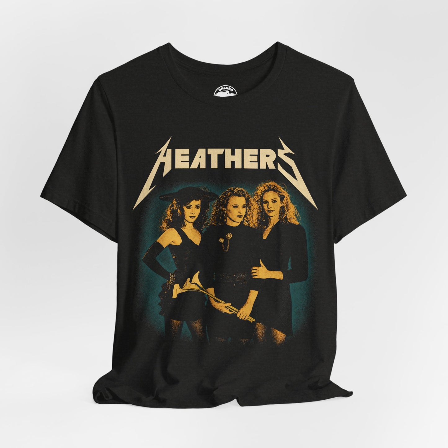 Heathers (Metal Tee Edition/Heathers Graphic with Vintage Metal Vibe)