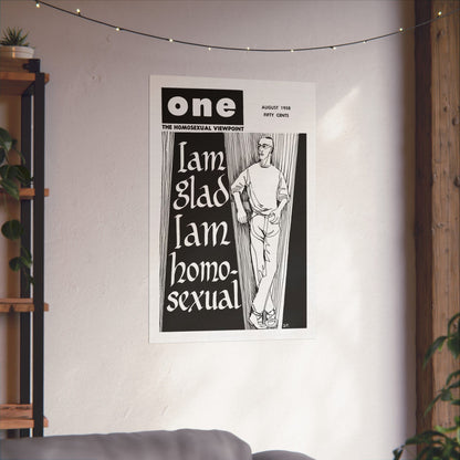ONE Magazine Poster (August 1958 Cover Poster/The Homosexual Viewpoint)