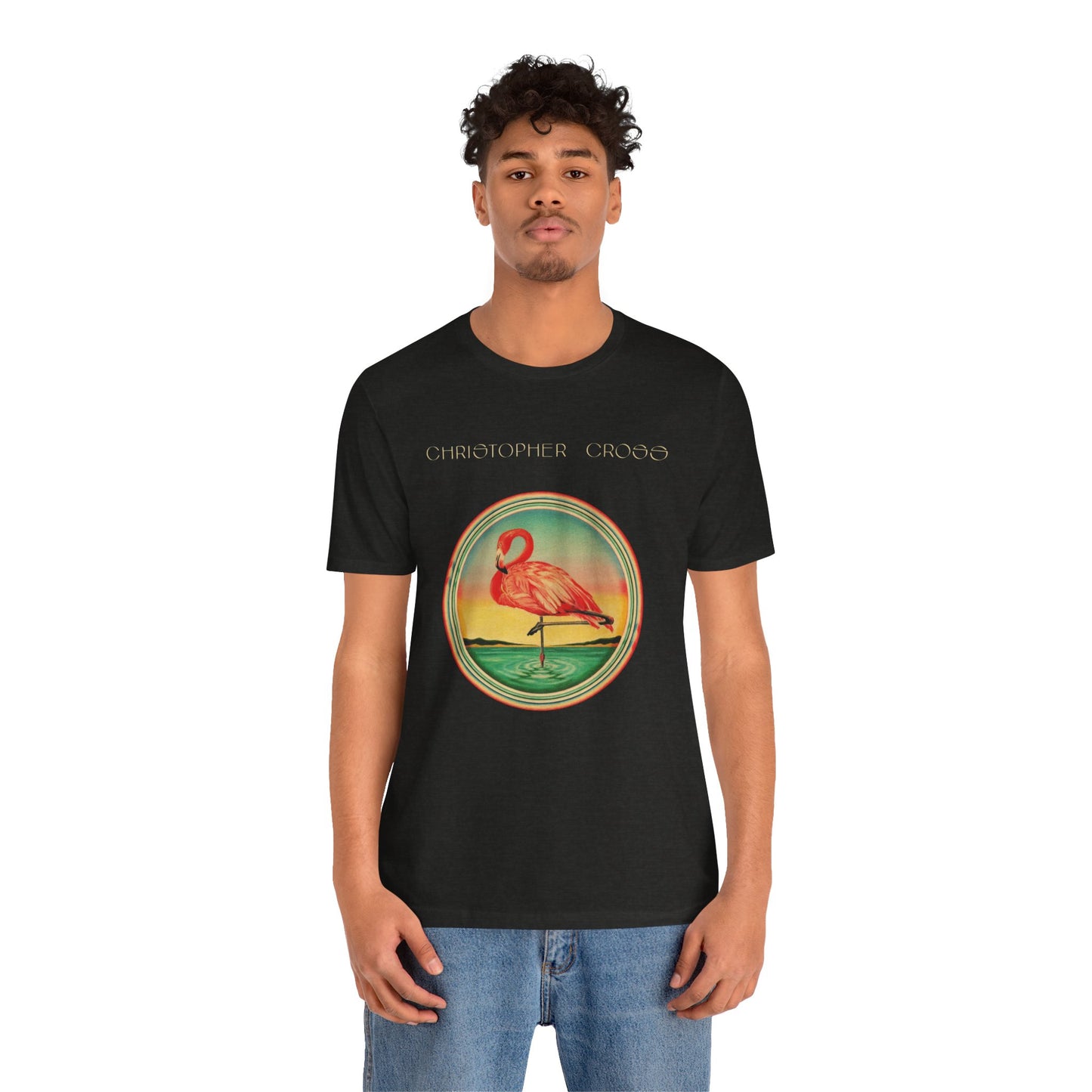 Christopher Cross (Debut Album Artwork T-Shirt with Vintage Print Effect/Yacht Rock Shirt)