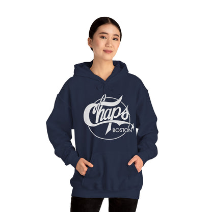 Chaps Boston Hoodie (Boston Gay Bar/80's and 90's/80's Logo with Vintage Print Effect)