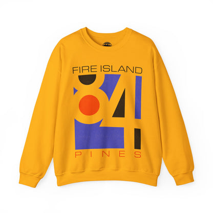 Fire Island Pines (Replica 1984 Souvenir Sweatshirt/Fire Island, New York/Graphic with Vintage Print Effect)