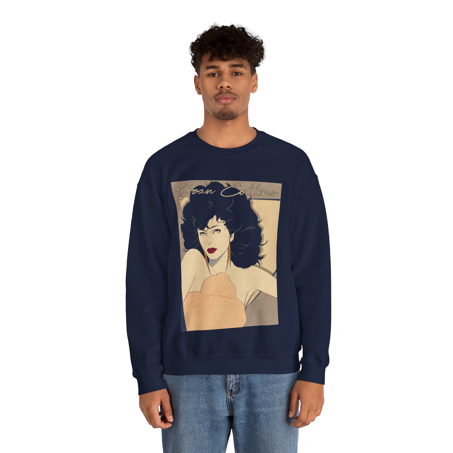 Joan Collins by Patrick Nagel – Sweatshirt (80's Portrait with Vintage Print Effect)