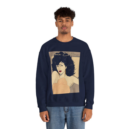 Joan Collins by Patrick Nagel – Sweatshirt (80's Portrait with Vintage Print Effect)