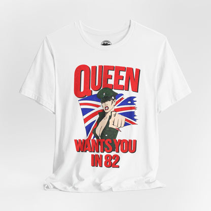 Queen (Replica 1982 Tour Shirt Front Design/Freddie Mercury Shirt)
