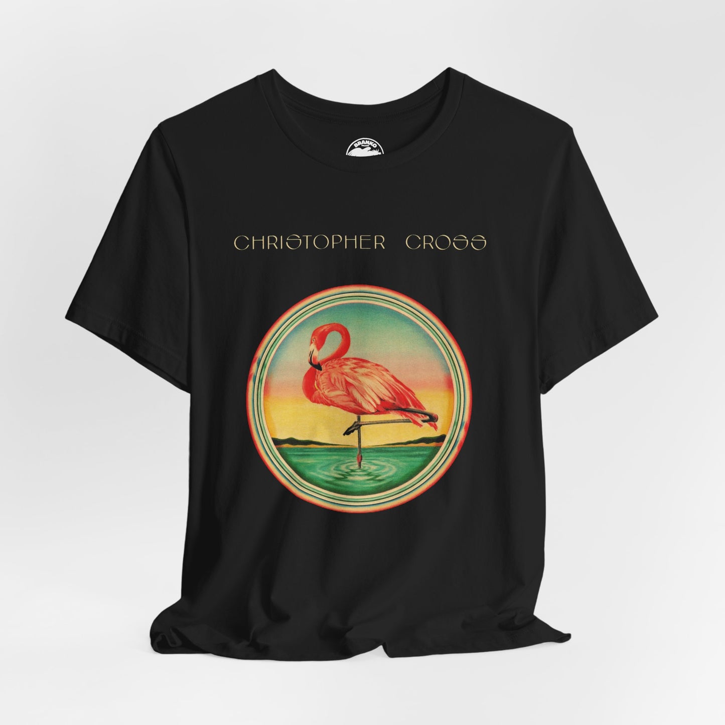 Christopher Cross (Debut Album Artwork T-Shirt with Vintage Print Effect/Yacht Rock Shirt)