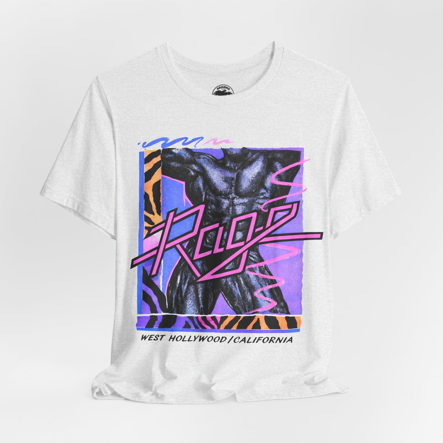 Rage (West Hollywood LGBTQ Nightclub/1983-2020/Replica 90's Promo Tee with Vintage Print Effect)