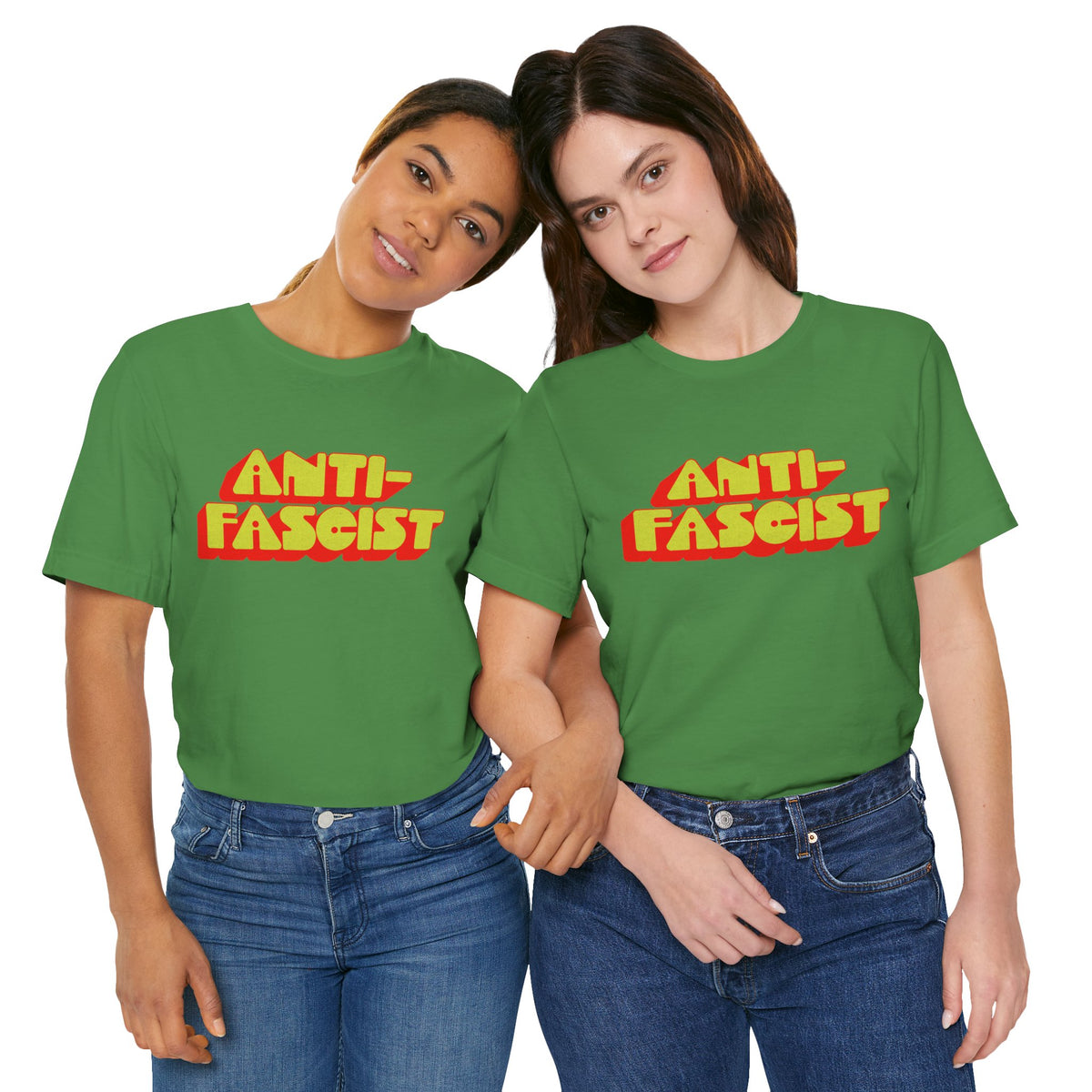 Anti-Fascist (70's Font with Vintage Print Effect)