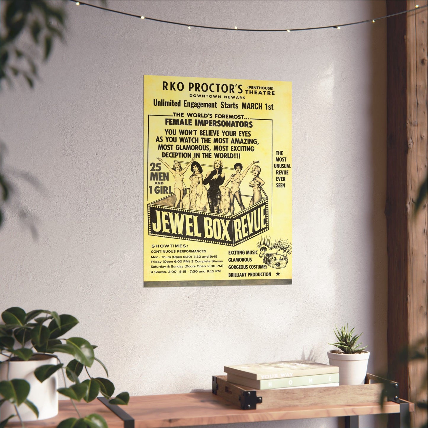 Jewel Box Revue Poster (Proctor’s Theatre, Newark, New Jersey/Mid-20th Century Traveling Drag Show)