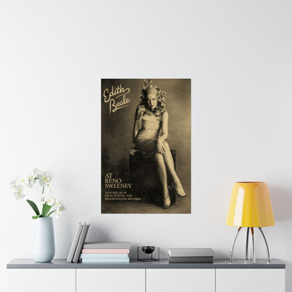 Edith Beale at Reno Sweeney Poster (Restored Reprint from 1978 Appearances)