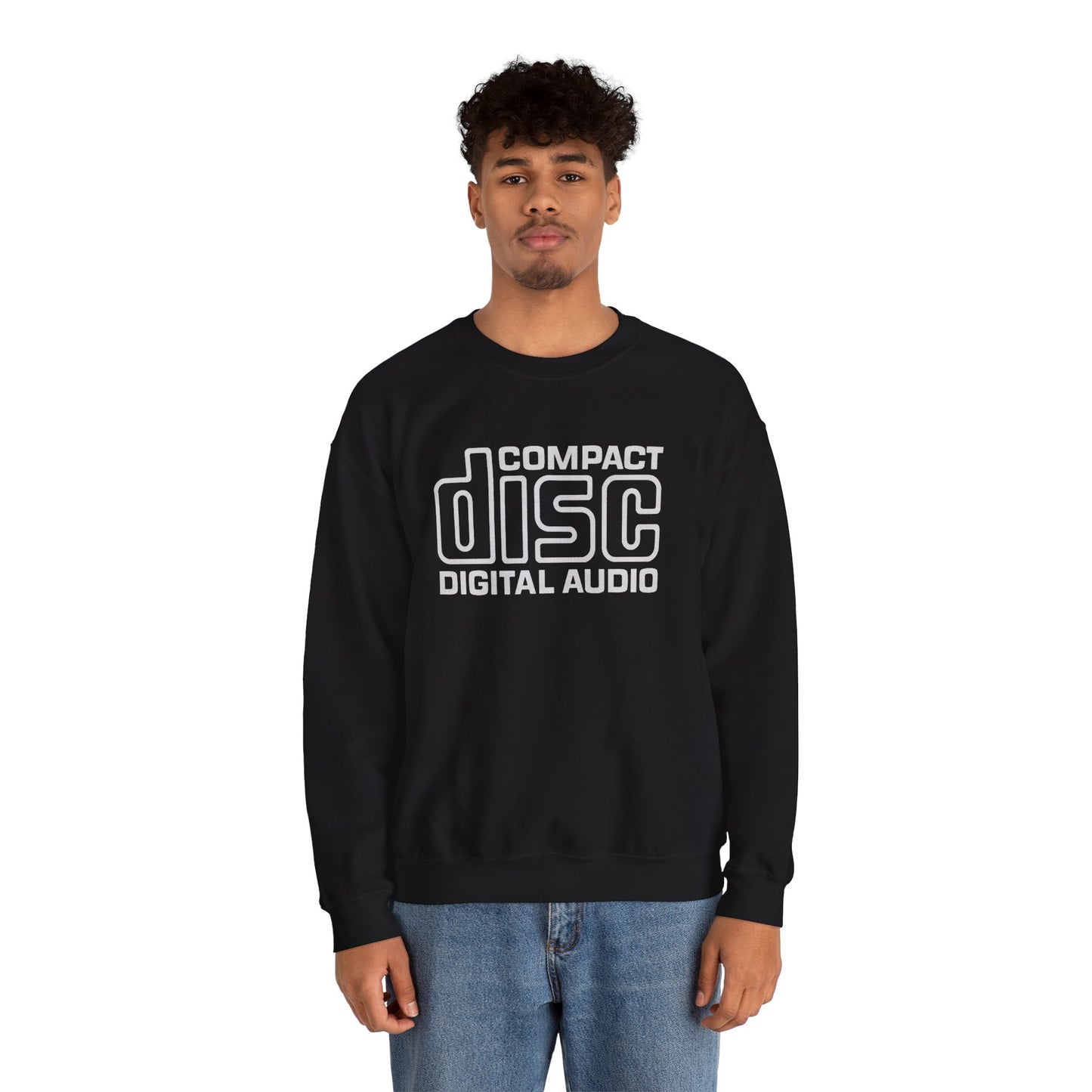 Compact Disc Logo Sweatshirt (Graphic Logo with Vintage Print Effect)