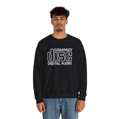 Compact Disc Logo Sweatshirt (Graphic Logo with Vintage Print Effect)