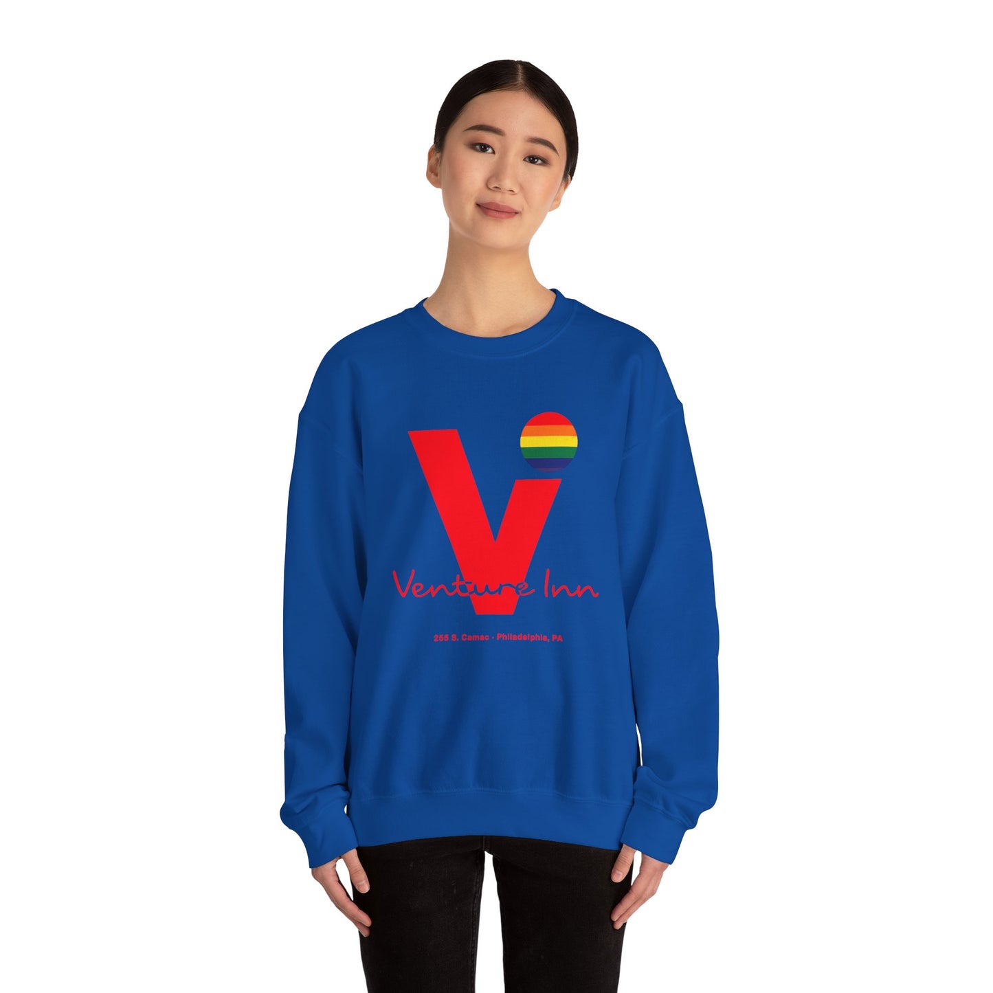 Venture Inn Sweatshirt (Philadelphia Gay Bar/1973-2016/90's Logo with Vintage Print Effect)