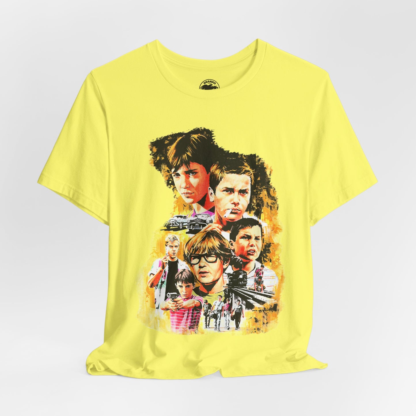 Stand by Me (Graphic with Vintage Print Effect/Stand by Me Shirt/Wil Wheaton, River Phoenix, Corey Feldman,Jerry O'Connell/Rob Reiner)