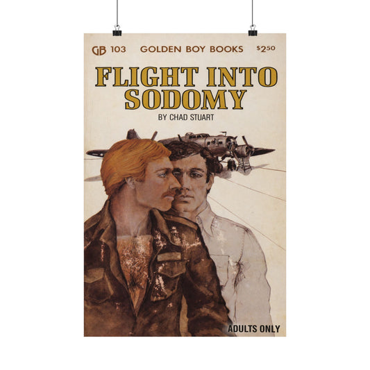 Flight Into Sodomy (60's Gay Pulp Novel Art Poster)