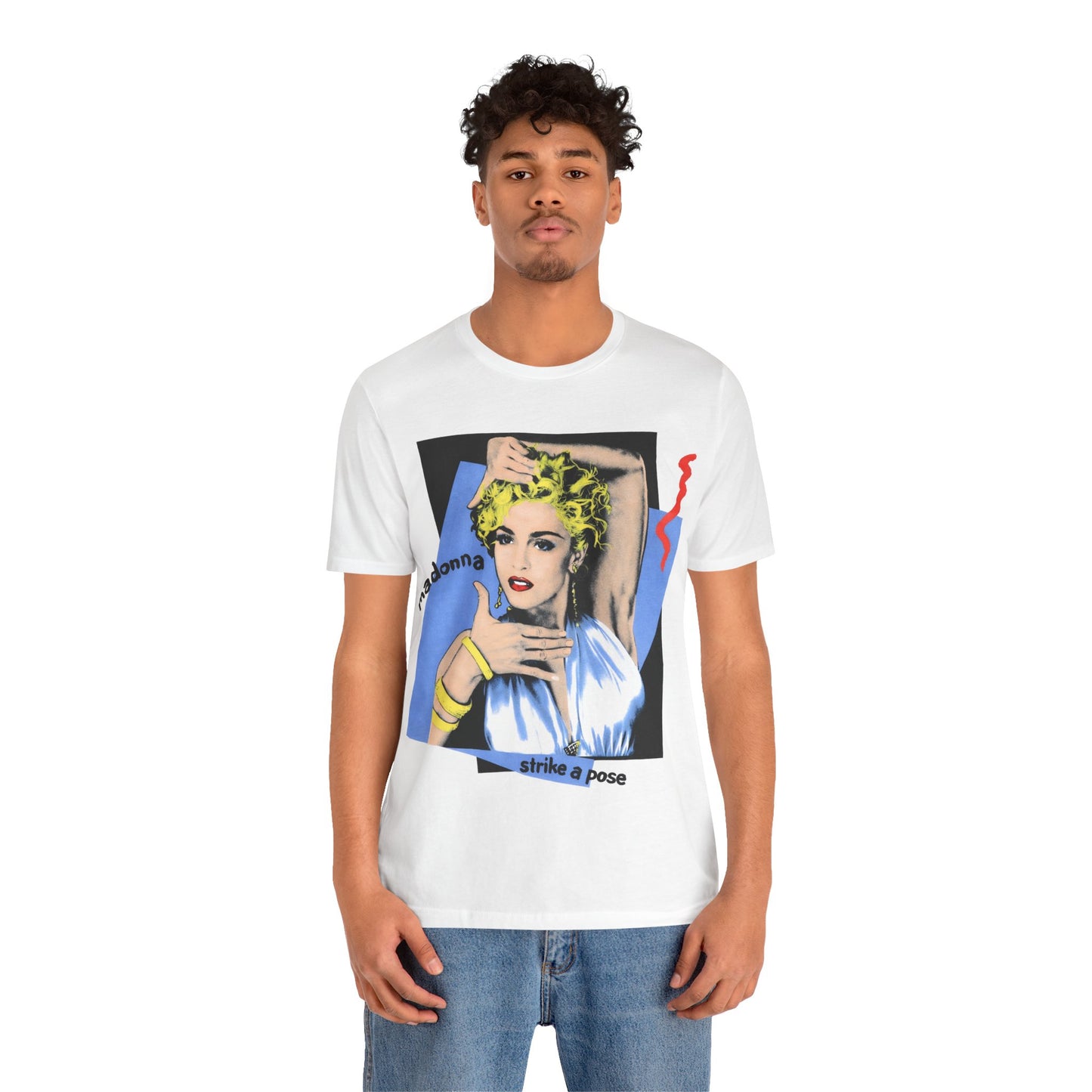 Madonna (Replica “Strike a Pose” Vogue Shirt/Blond Ambition Tour/1990/Madonna Strike a Pose Shirt)