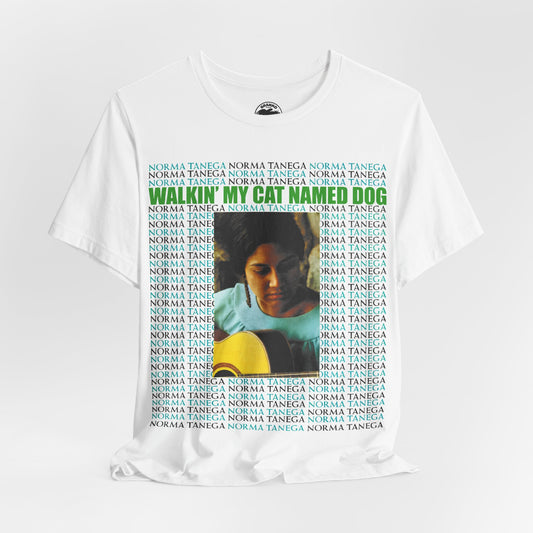 Norma Tanega (Oversized Walkin' My Cat Named Dog Graphic with Vintage Print Effect)