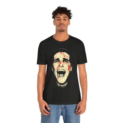 American Psycho (Oversized Graphic Patrick Bateman Bloody Face with Vintage Print Effect/Mary Harron/Christian Bale)