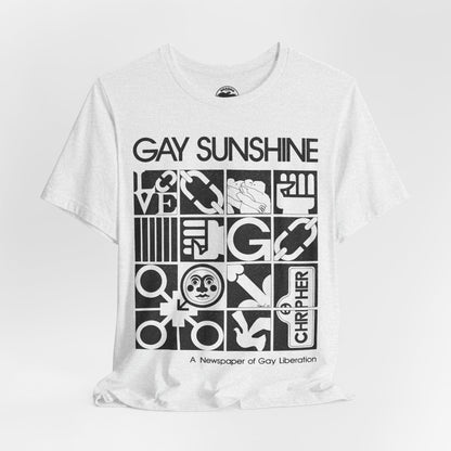 Gay Sunshine (Oversized Graphic with Vintage Print Effect/Gay Liberation Newspaper)