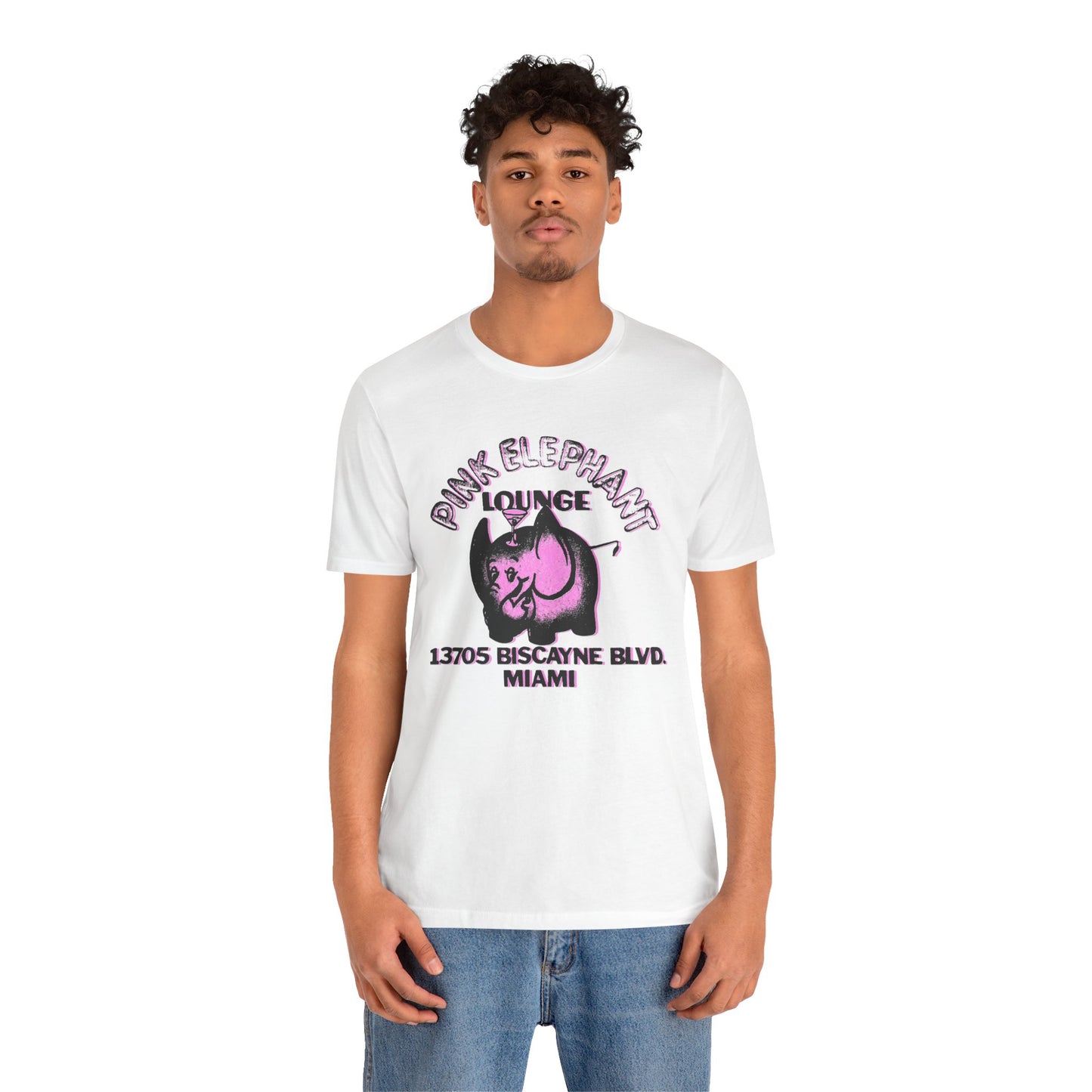 Pink Elephant Lounge (Miami Gay Bar/1973-2009/1976 Logo with Vintage Print Effect)
