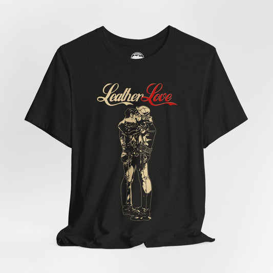 Leather Love (Gay Leathermen Kiss/Vintage Inspired Gay Leather Shirt/Leather Culture)