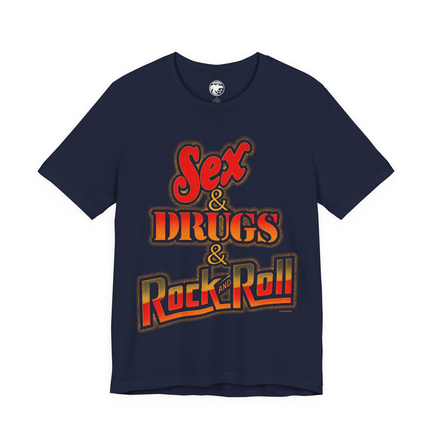 Sex & Drugs & Rock and Roll (Replica 70's Iron On Novelty Tee)