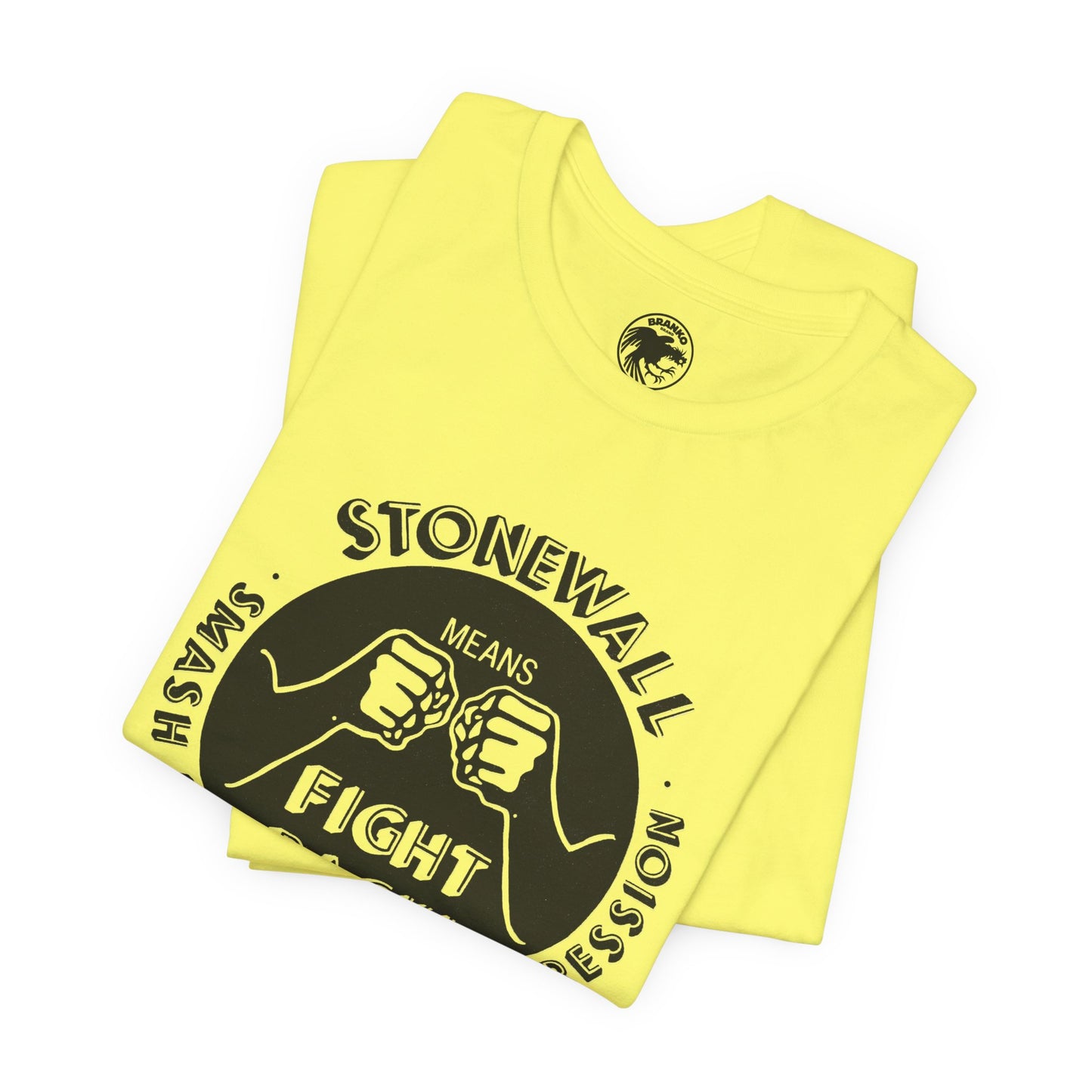 Stonewall Means Fight Back!  (Replica Gay & Lesbian Rights Protest Tee/YAWF)