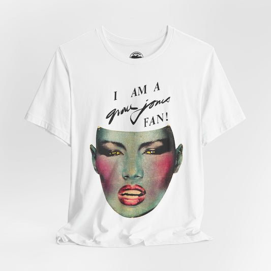 Grace Jones (I Am a Grace Jones Fan!/Vintage Worn Affected Grace Jones Mask Graphic)