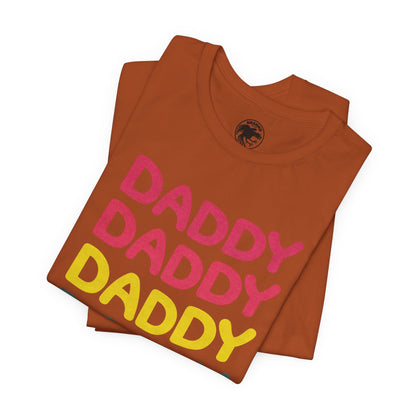 Daddy (Replica 80's Gay Daddy Rainbow Novelty Shirt/Vintage Print Effect)