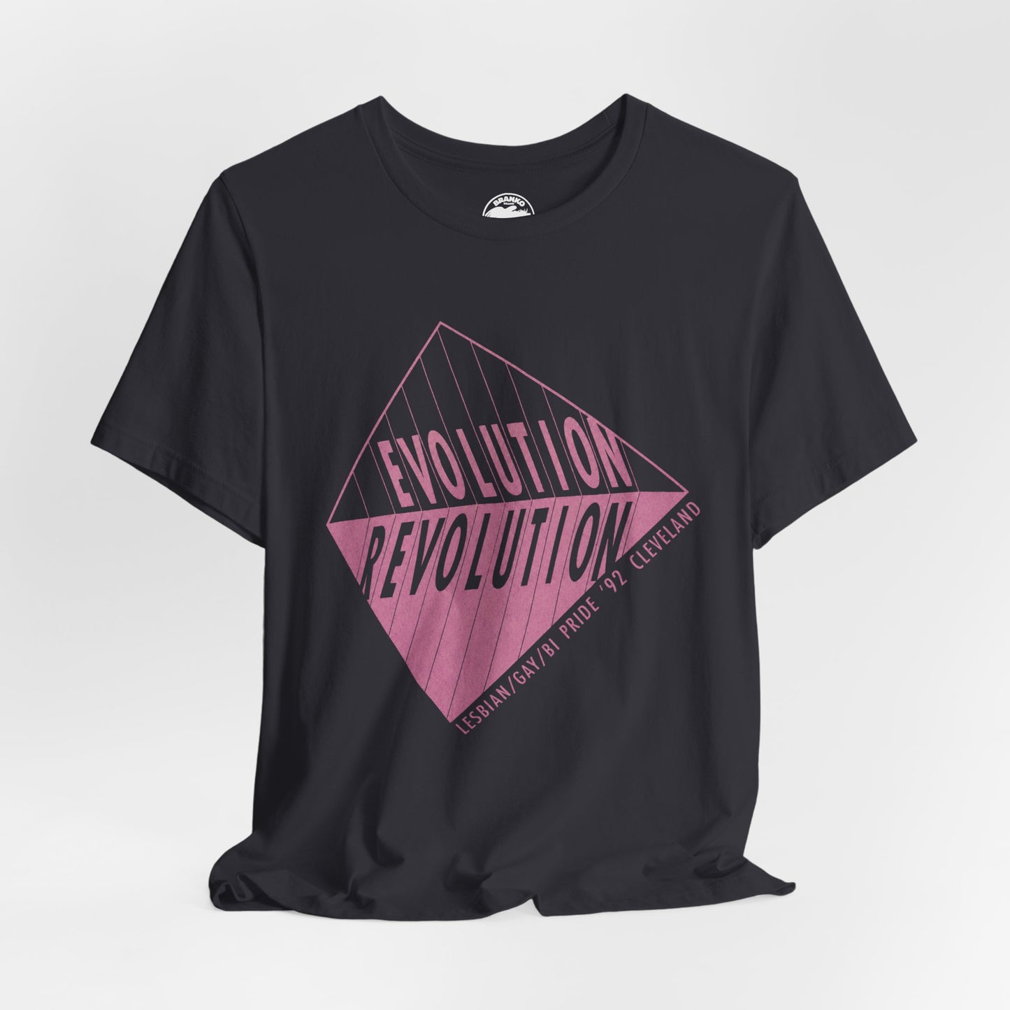 1992 Cleveland Pride (Replica Lesbian, Gay and Bi Pride Shirt/Cleveland Gay Pride/Evolution Revolution)