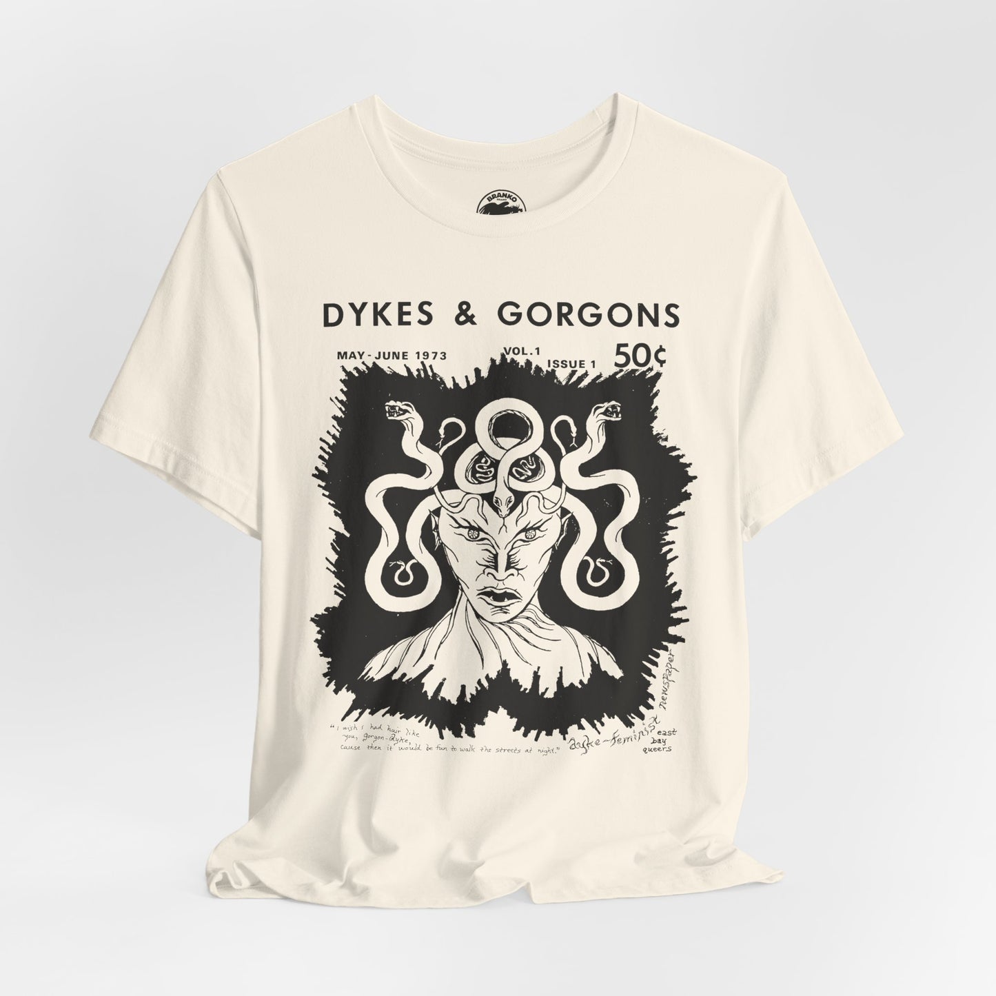 Dykes & Gorgons (1973 Lesbian Zine Cover Art)