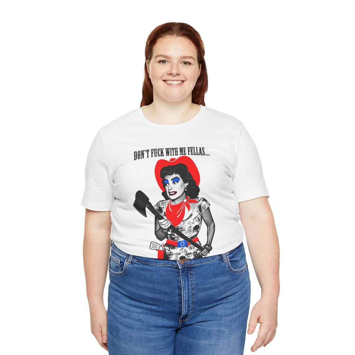 Joan Crawford (Replica 90's Don't Fuck With Me Fellas Tee)