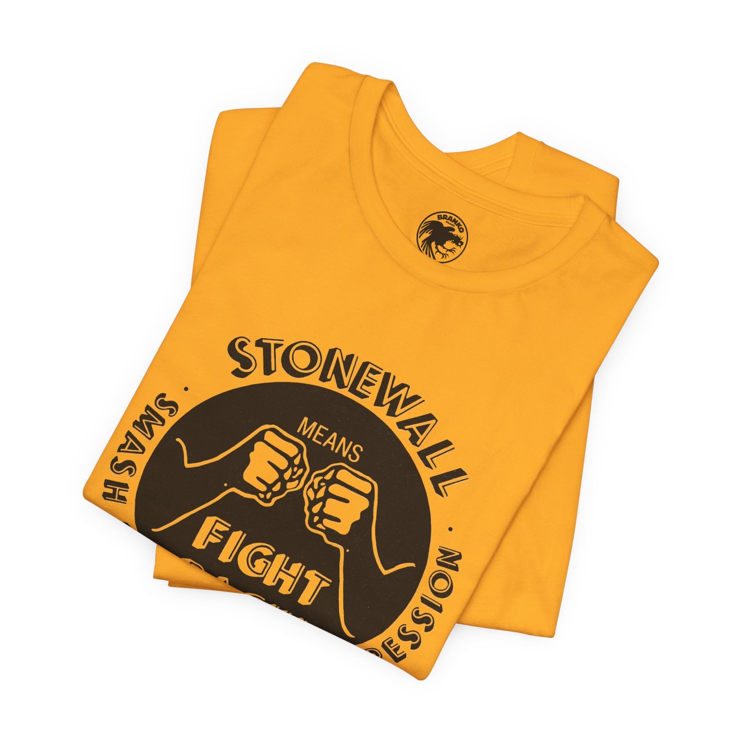 Stonewall Means Fight Back!  (Replica Gay & Lesbian Rights Protest Tee/YAWF)