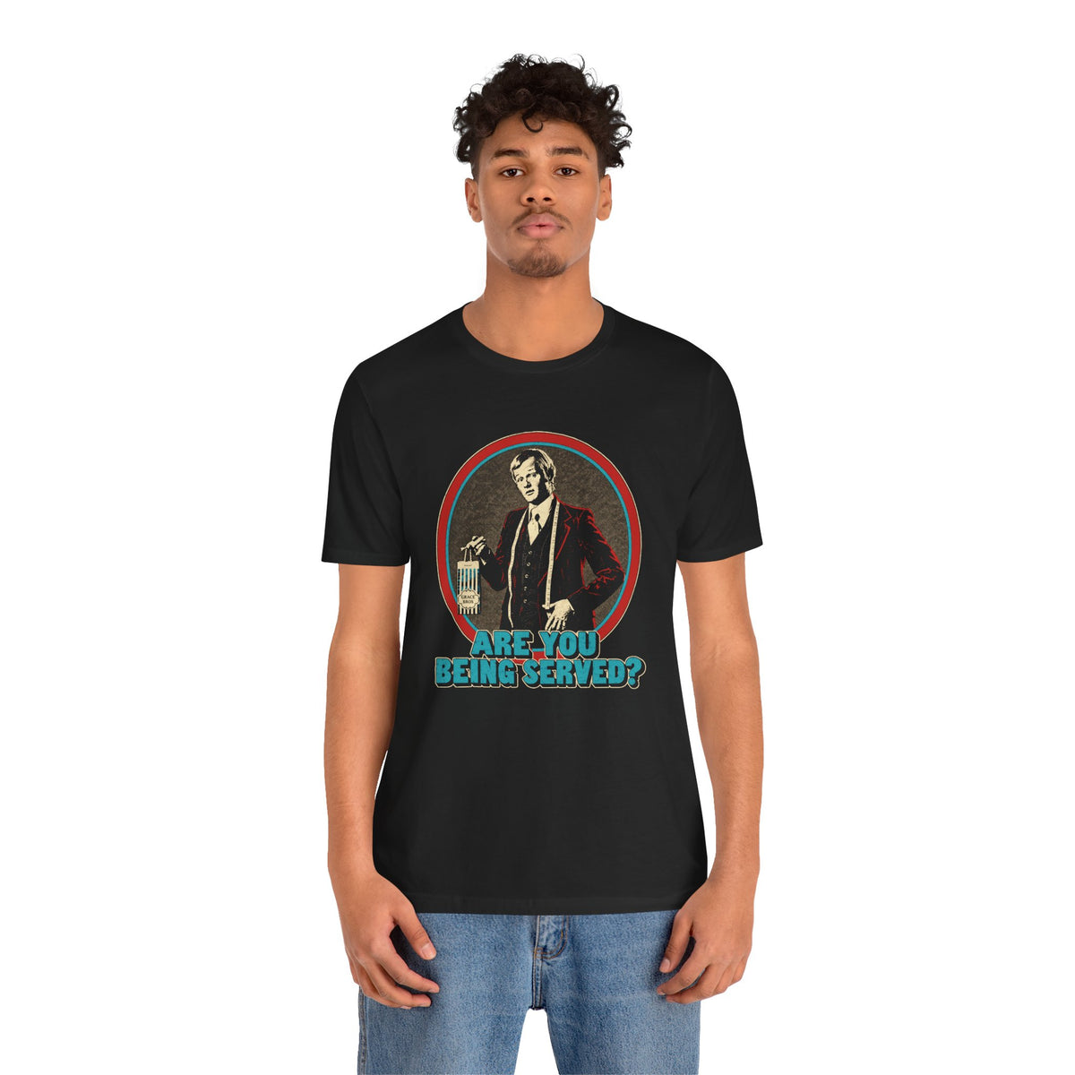 Are You Being Served? (Mr. Humphries/Vintage Rock Tee Style Graphic/John Inman)