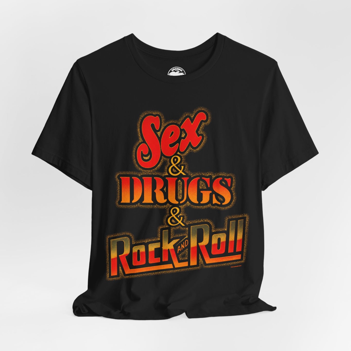 Sex & Drugs & Rock and Roll (Replica 70's Iron On Novelty Tee)