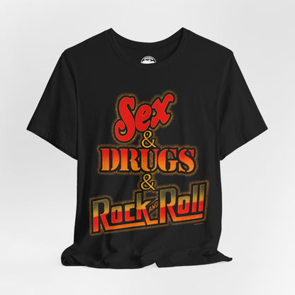 Sex & Drugs & Rock and Roll (Replica 70's Iron On Novelty Tee)