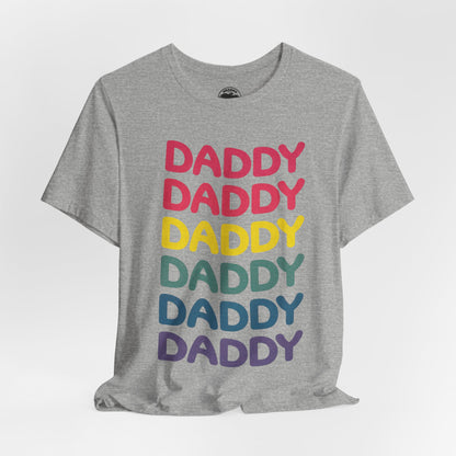 Daddy (Replica 80's Gay Daddy Rainbow Novelty Shirt/Vintage Print Effect)