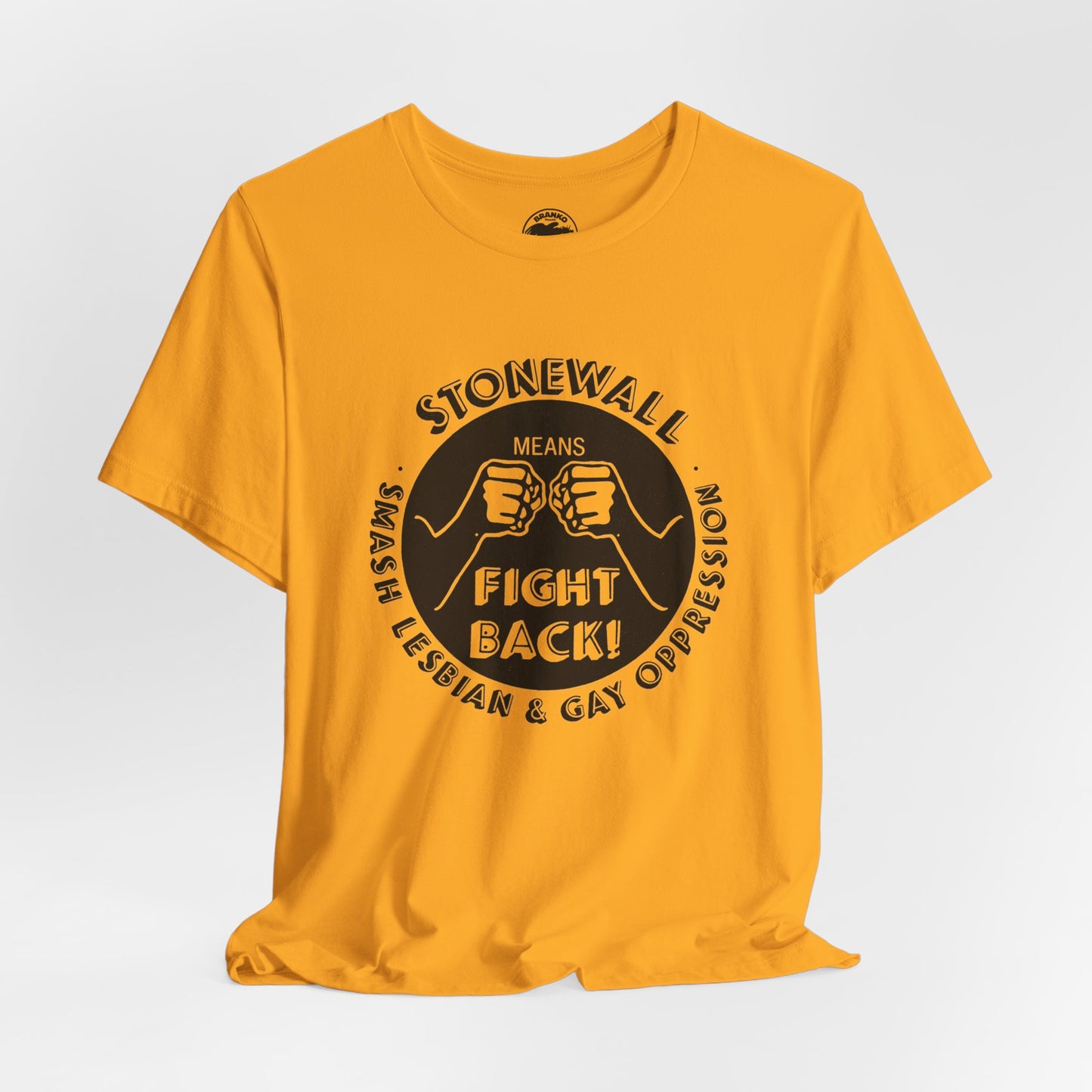 Stonewall Means Fight Back!  (Replica Gay & Lesbian Rights Protest Tee/YAWF)