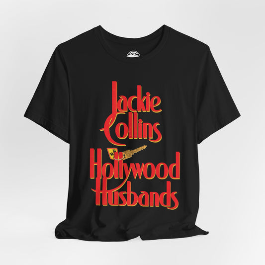 Hollywood Husbands (1986 Book Cover with Vintage Print Effect)