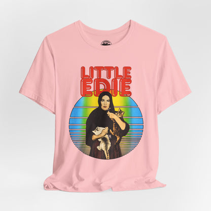 Little Edie (70's Iron On Style Graphic with Vintage Print Effect/Grey Gardens Shirt/Edith Bouvier Beale)