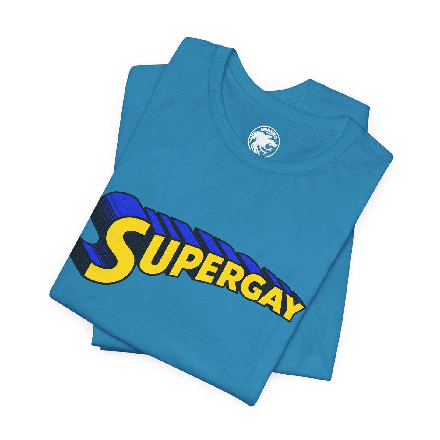 Supergay (Replica 70's Gay Pride Supergay Shirt/Gay Superman Logo)