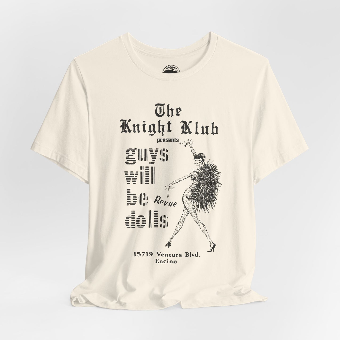 The Knight Club (Los Angeles Drag Club/Replica Souvenir Shirt for the Guys Will be Dolls Drag Show)