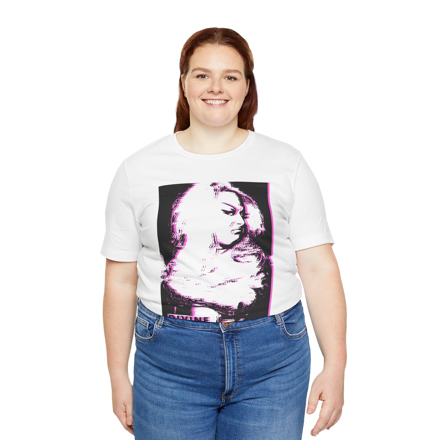 Divine (Replica 80's Promo tee with Vintage Pink Punk Trash Effect)